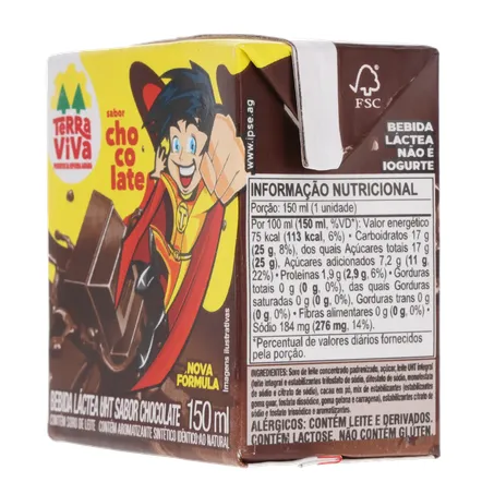 Bebida lactea terrinha uht sabor chocolate 150ml 360-6