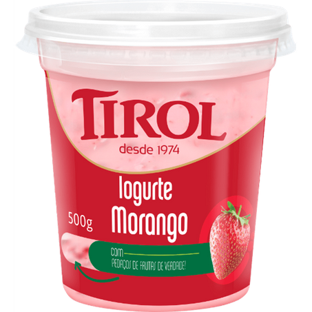 TIROL IOGURTE POTE MORANGO 500G