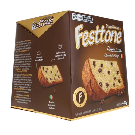 Panettone Festtone Premium Chocolate Belga 400g 360-31
