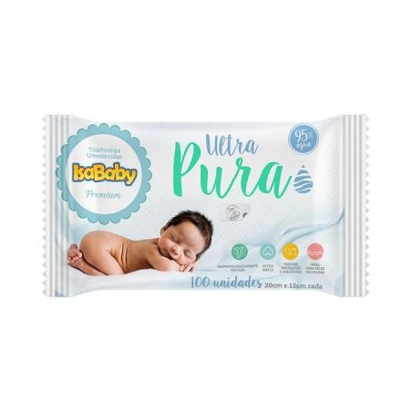 Toalha Umedecida C/100 Isababy Premium Ultra Pura ###