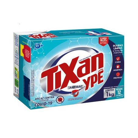 Lava-roupas Pó Tixan Ypê Antibac Caixa 1KG