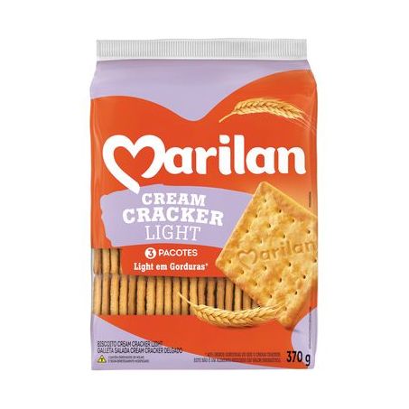 Biscoito Cream Cracker Marilan Light 370G