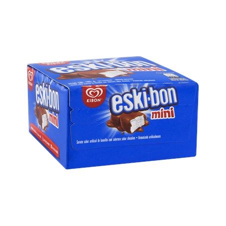SORVETE BAUNILHA COBERTURA CHOCOLATE KIBON ESKI-BON MINI