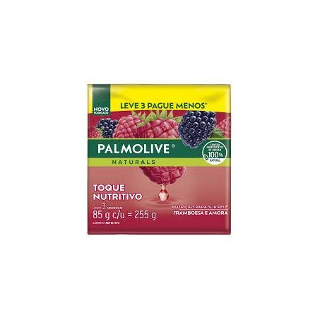 SABONETE EM BARRA PALMOLIVE TOQUE NUTRITIVO FRAMBOESA E AMORA 3X85G