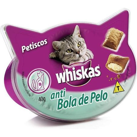 Petisco whiskas anti bola de pelo 40g