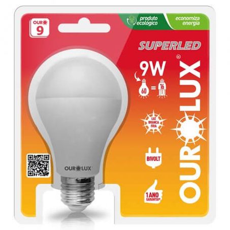Lamp Led Ourolux 9w Bivolt Branca 6500k