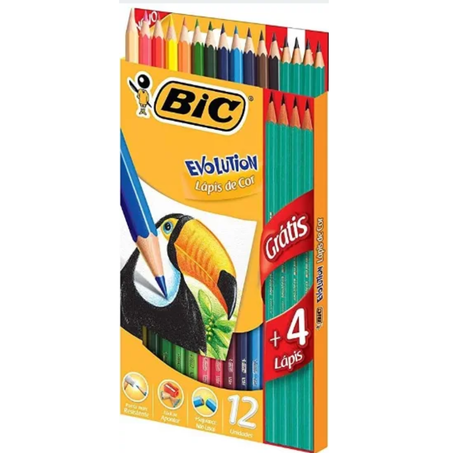 Lapis cor bic evolution sextavado 24un