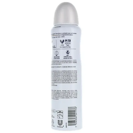 Antitranspirante Aerosol Dove Invisible Dry Violeta e Frésia Branca Frasco Spray 150ml 360-22