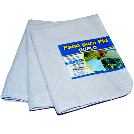 Pano de pia duplo branco panosul 30x35