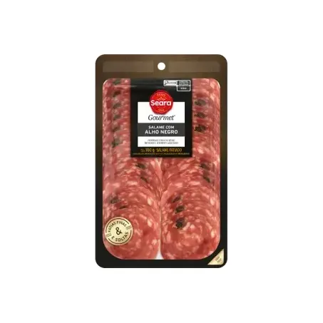 Salame Seara Gourmet 80g Fatiado Alho Negro