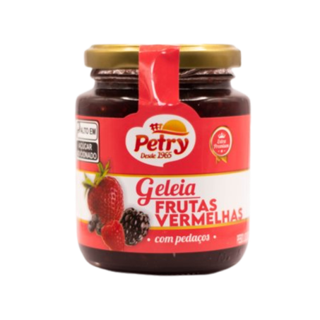 Geleia Petry Frutas Vermelhas Com Pedaços Vidro 265g 
 