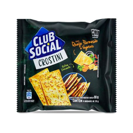 BISCOITO SALGADO CLUB SOCIAL CROSTINI QUEIJO PARMESÃO E VEGETAIS 80G 360-1