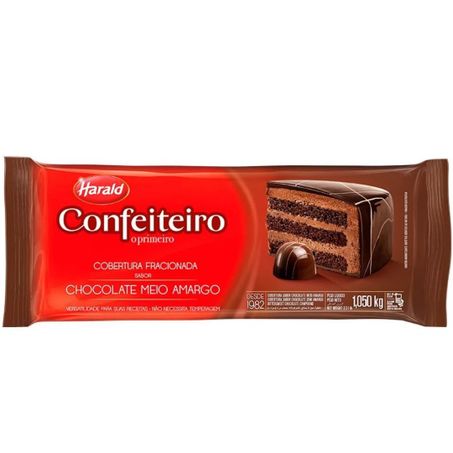 Cobertura harald 1.01kg confeiteiro fracionado meio amargo