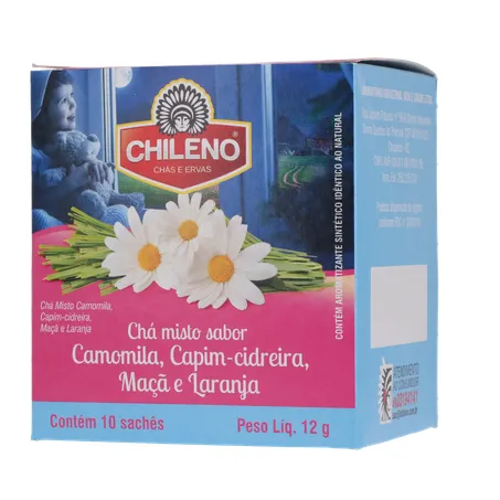 Chá Misto Chileno Camomila, Capim-Cidreira, Maçã e Laranja Sachê 1.2gr - Caixa com 10un - 12gr 360-2
