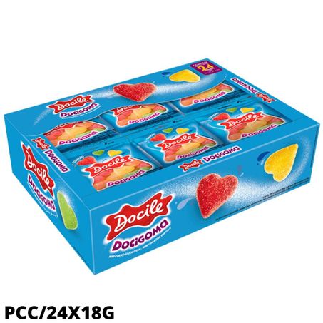 Bala goma docile pcc/24x18g mini coração