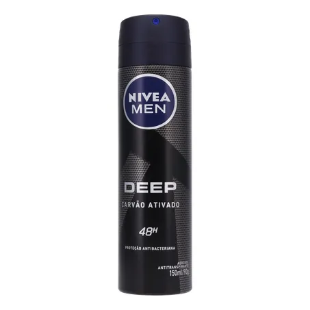 DESOD.NIVEA AERO 150ML DEEP CARVAO ATIVO MASC 360-1