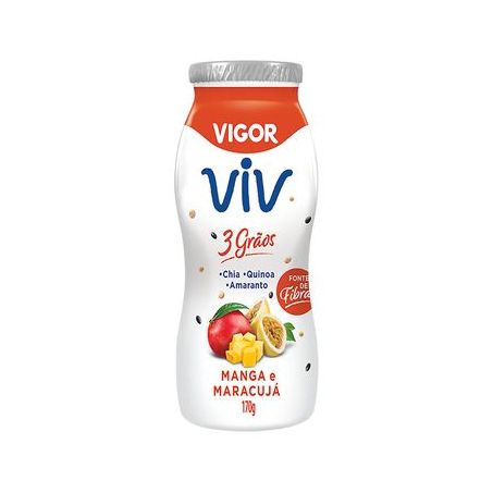 Iogurte vigor 3 grãos manga e maracujá 170g