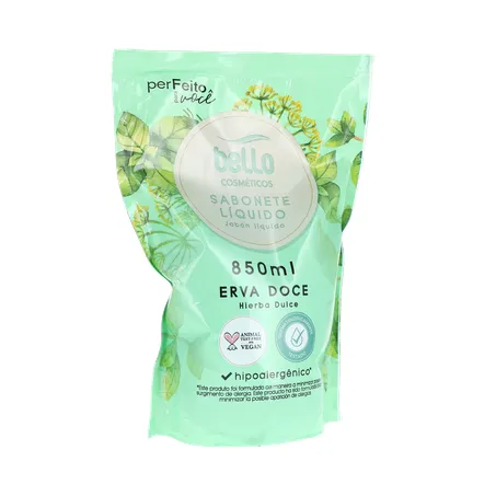 Sabonete liquido bello erva doce ref. 850ml 360-34