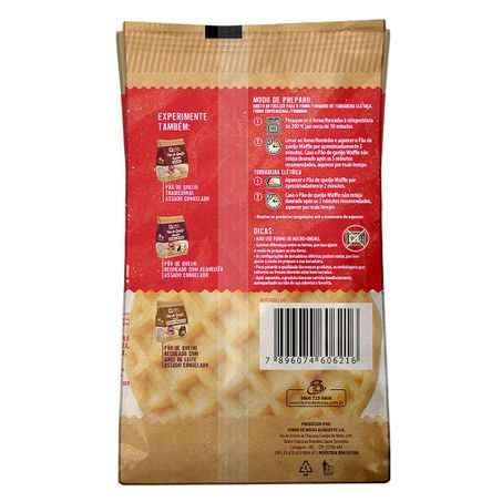 PAO QUEIJO FORNO DE MINAS WAFFLE ASSADO CONGELAD 400G 360-1