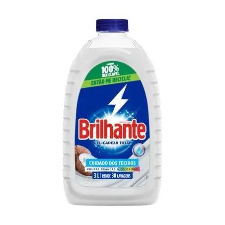LAVA ROUPAS BRILHANTE 3L DELICADEZA TOTAL BRANCO