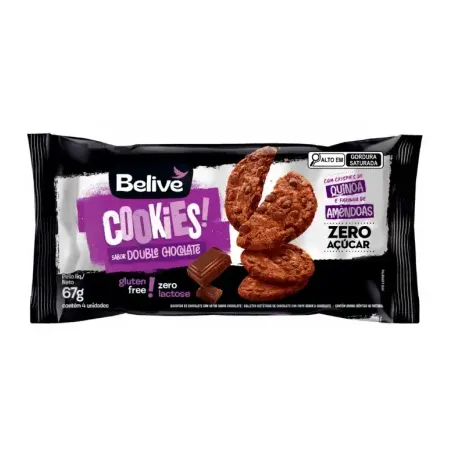 Cookies belive double chocolate zero 67g.