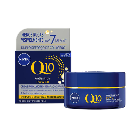 Creme Antissinais Visage Nivea 50g - Q10 Plus - Noturno