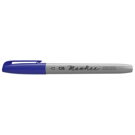 Escolar caneta cis mark marcador permanente azul un