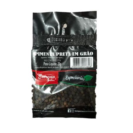 Pimenta preta grao extremo sabor 20g