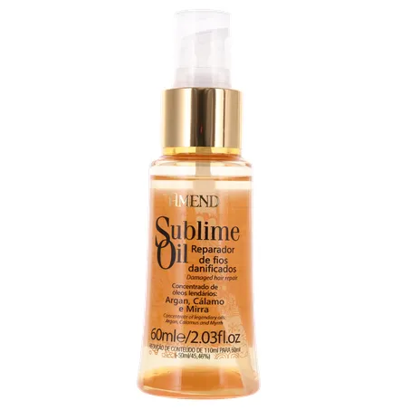 ÓLEO CAPILAR AMEND SUBLIME OIL REPARADOR DE FIOS DANIFICADOS 60ML 360-1