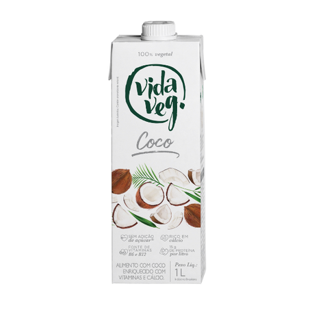 Bebida de Soja Vida Veg Coco Caixaitro 1LT