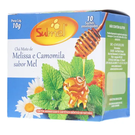 Cha sulmel melissa camomila mel 10g 360-21