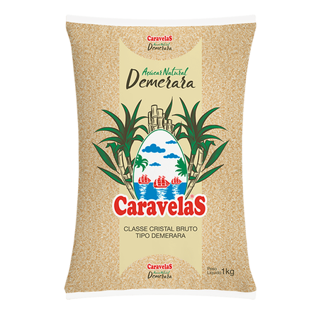 AÇÚCAR DEMERARA CARAVELAS 1KG