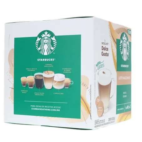 Café com Leite em Cápsula Starbucks Latte Macchiato Nescafé Dolce Gusto Caixa 107,5g 10 Unidades 360-30