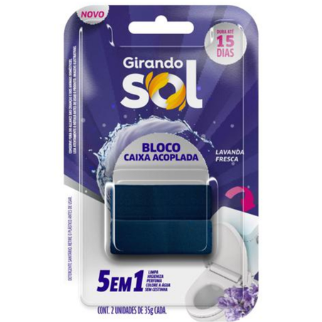 Bloco sanitário p/caixa acoplada girando sol marinho 2unx35gr