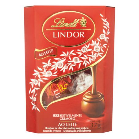 Bombom lindt lindor leite 37 gr