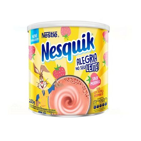 Pó Para Preparo de Bebida Morango Nesquik Lata 200G