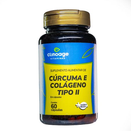 CÚRCUMA E COLÁGENO TIPO 2 500MG 60CAPSULAS CLINOAGE
