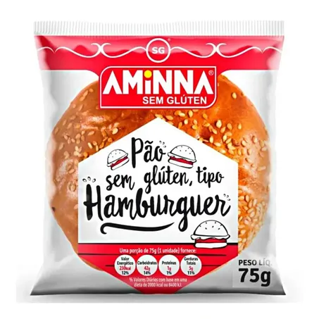 PAO TIPO HAMBURGUER 75G - AMINNA