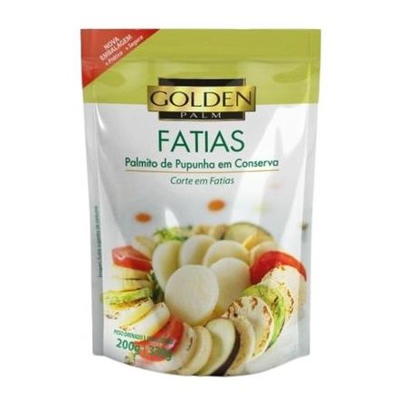 Palmito de pupunha golden em fatias sachê 330g