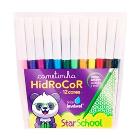 CANETINHA HIDROGRAFICA LAVAVEL 12 CORES STARSCHOOL 