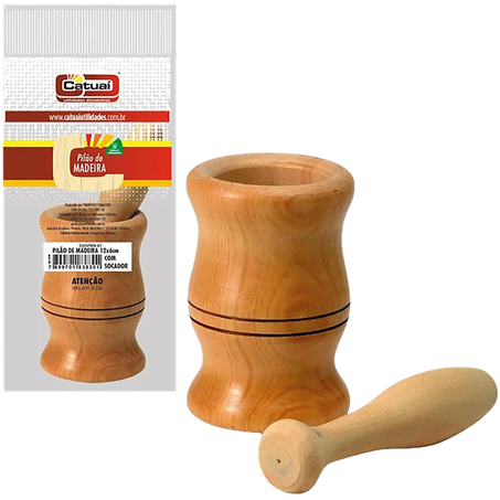 Pilão de Madeira Catuaí Com Socador - Ref. 33749