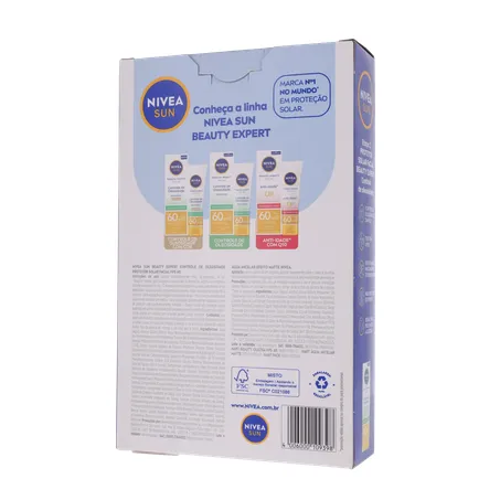 Kit nivea protetor solar fps60 50ml + água micelar 200ml 360-20