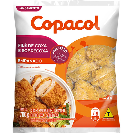Filé de Coxa com Sobrecoxa Copacol 700g - Empanado