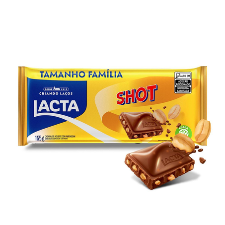 CHOCOLATE LACTA SHOT PRETO 145G*