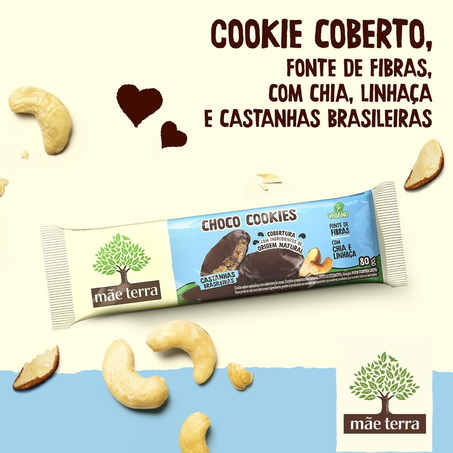 Choco Biscoito MÃE TERRA Castanhas Brasileiras 80 g 360-5