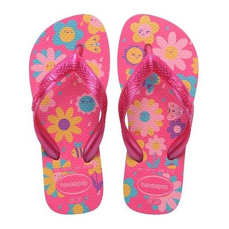 Sandália Havaianas Infantil Kids Flores Rosa Flux/Gum 31/32