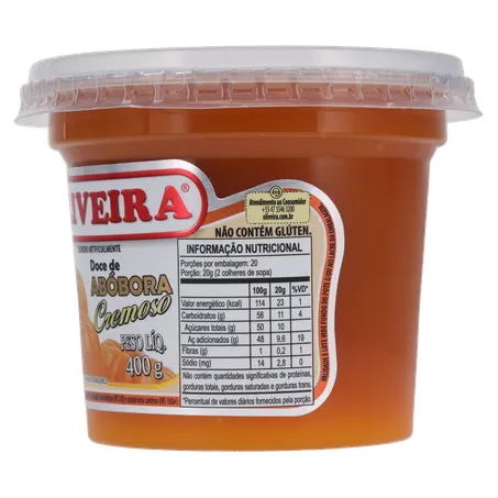 Doce Fruta Oliveira Abóbora Pote 400g 
  360-6