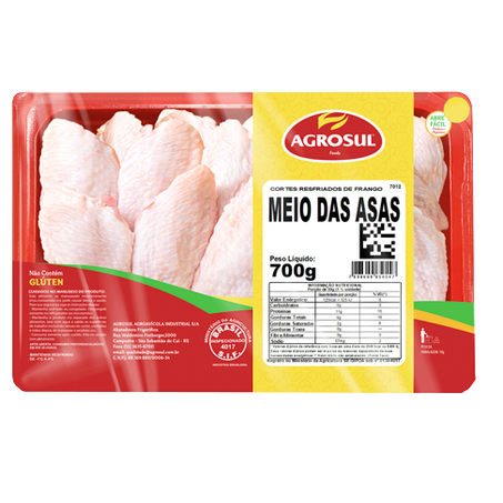 MEIO DA ASA [TULIPA] AGROSUL RESFRIADA BDJ 700G