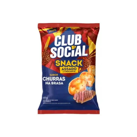 Salgadinho Club Social Churrasco na Brasa 68g