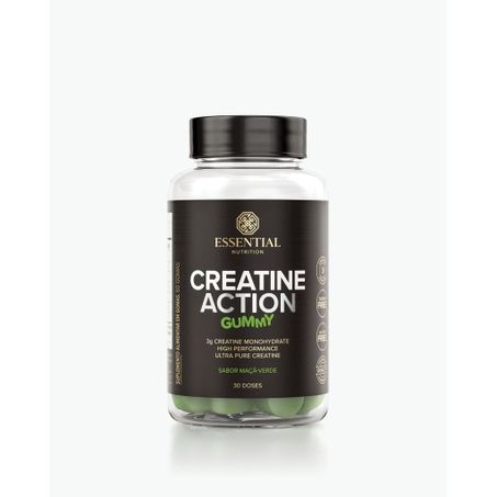 SUPLEMENTO CREATINE ESSENTIAL ACTION GUMMY MAÇA VERDE 240G